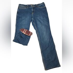Carhartt Relaxed Fit Flannel Lined Jeans Regular 100648-422 Womens Size 14